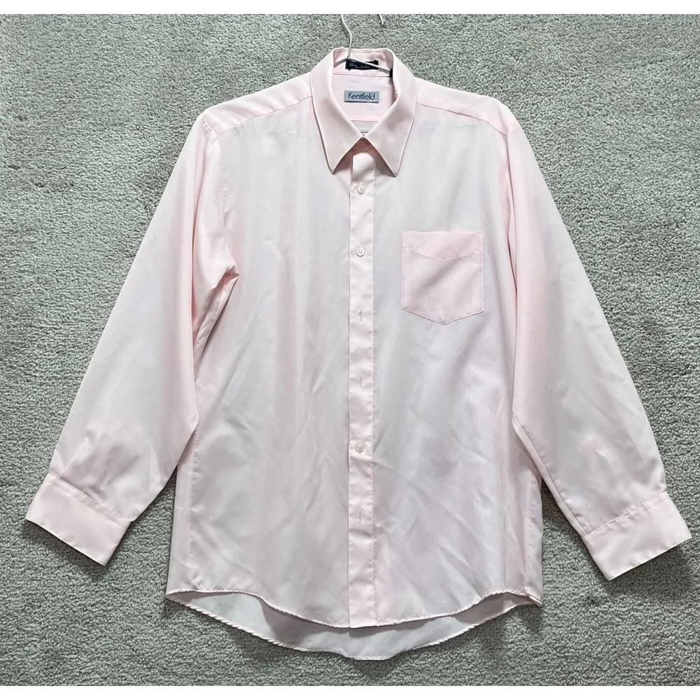 Kentfield Shirt Men's 15.5 32/33‎ Pink Button Up Classic Office Business Career